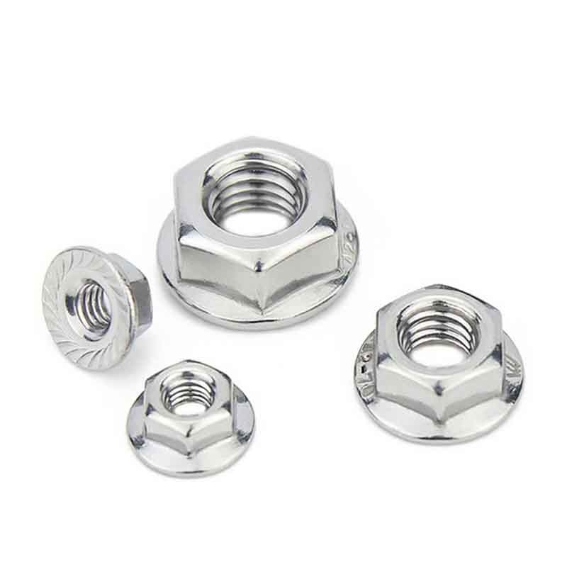 Šaltai lenkta šešiakampė veržlė su flanšu