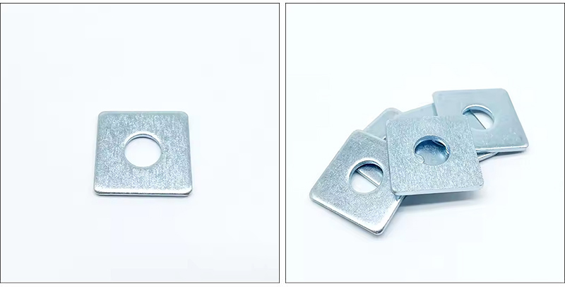 Blue White Zinc Flat Square Washers
