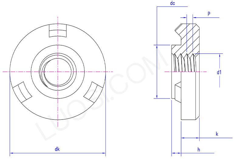 self clinching projection weld nut parameter