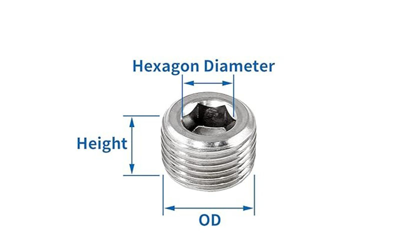 NPT Pipe Plug Fitting Internal Hex Thread Socket