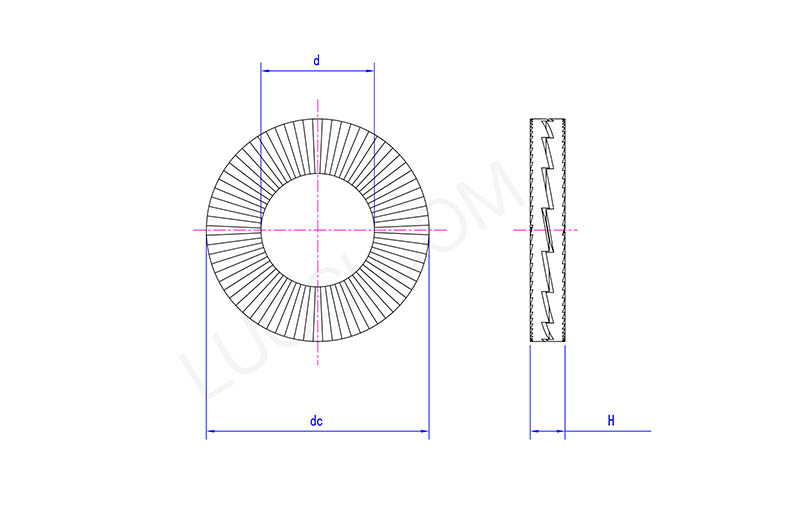 Double Fold Self Locking Small Washers