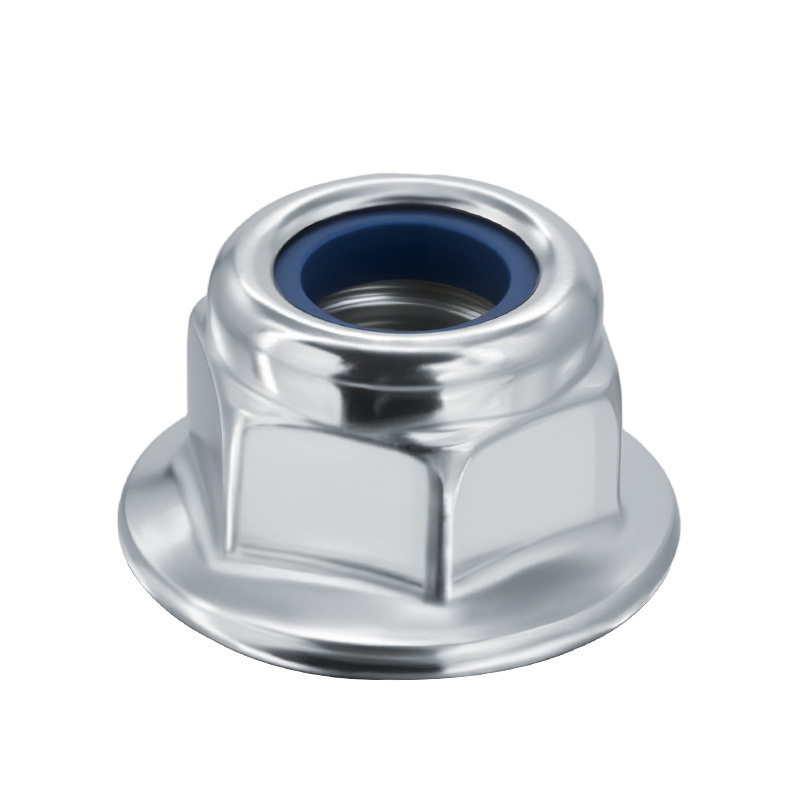 Vyraujančio sukimo momento šešiakampės veržlės su flanšo fiksavimo veržle